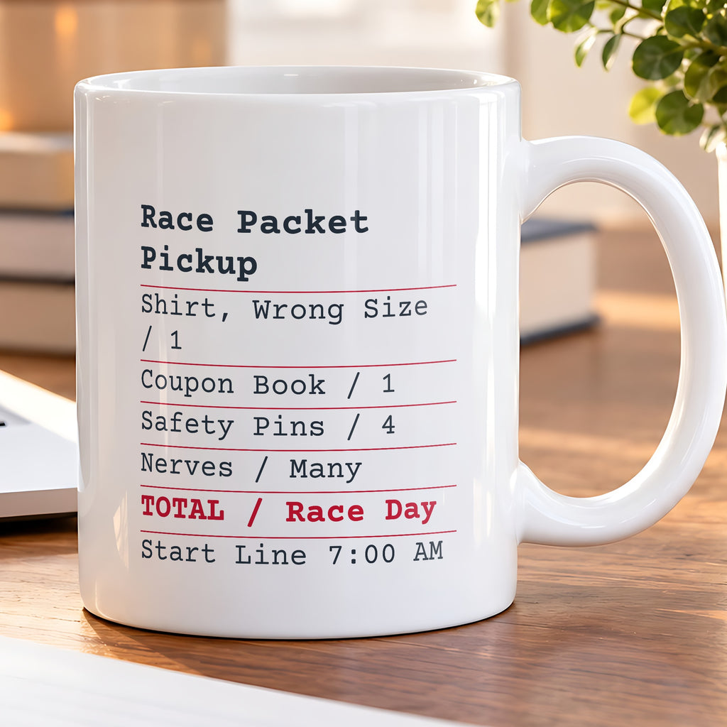 Funny Runner Coffee Mug Race Packet Pickup Receipt For Runners - photo 5