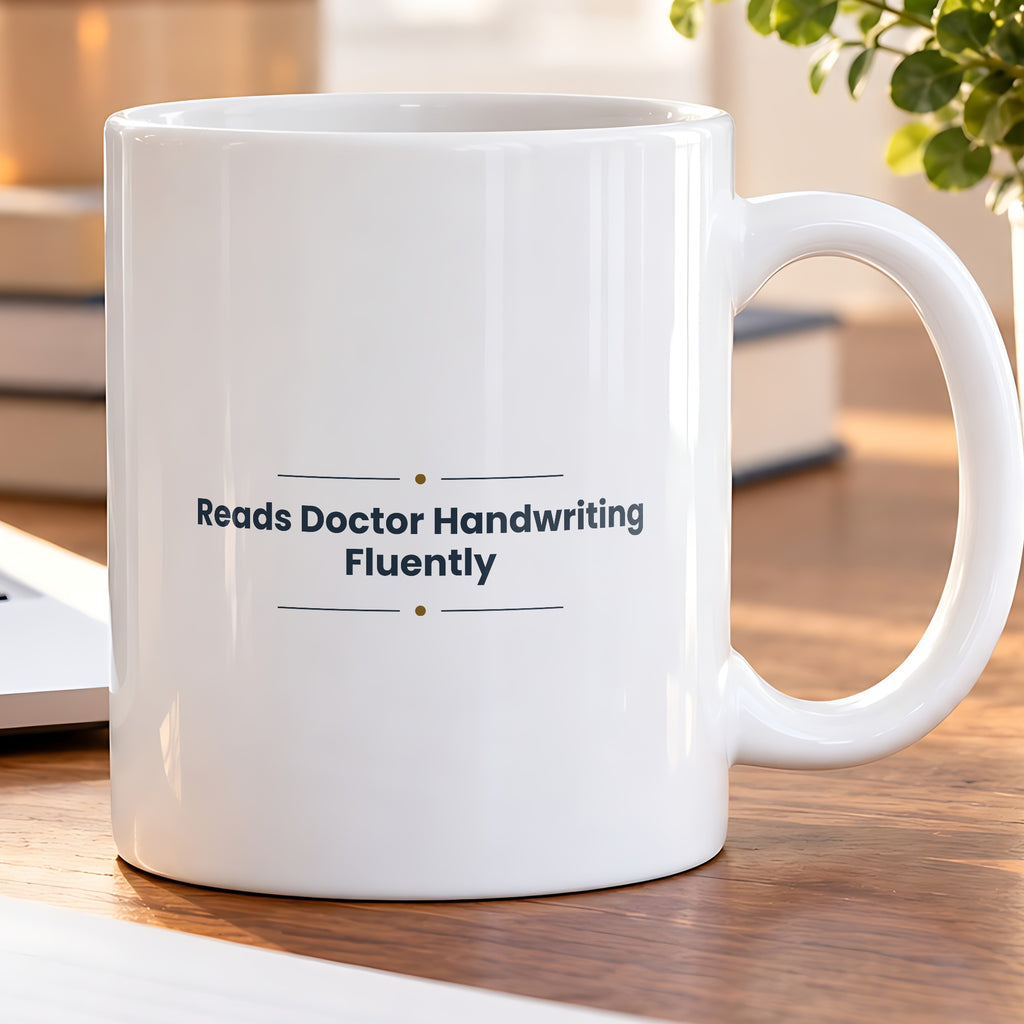 Funny Pharmacist Coffee Mug Reads Doctor Handwriting Fluently - photo 5