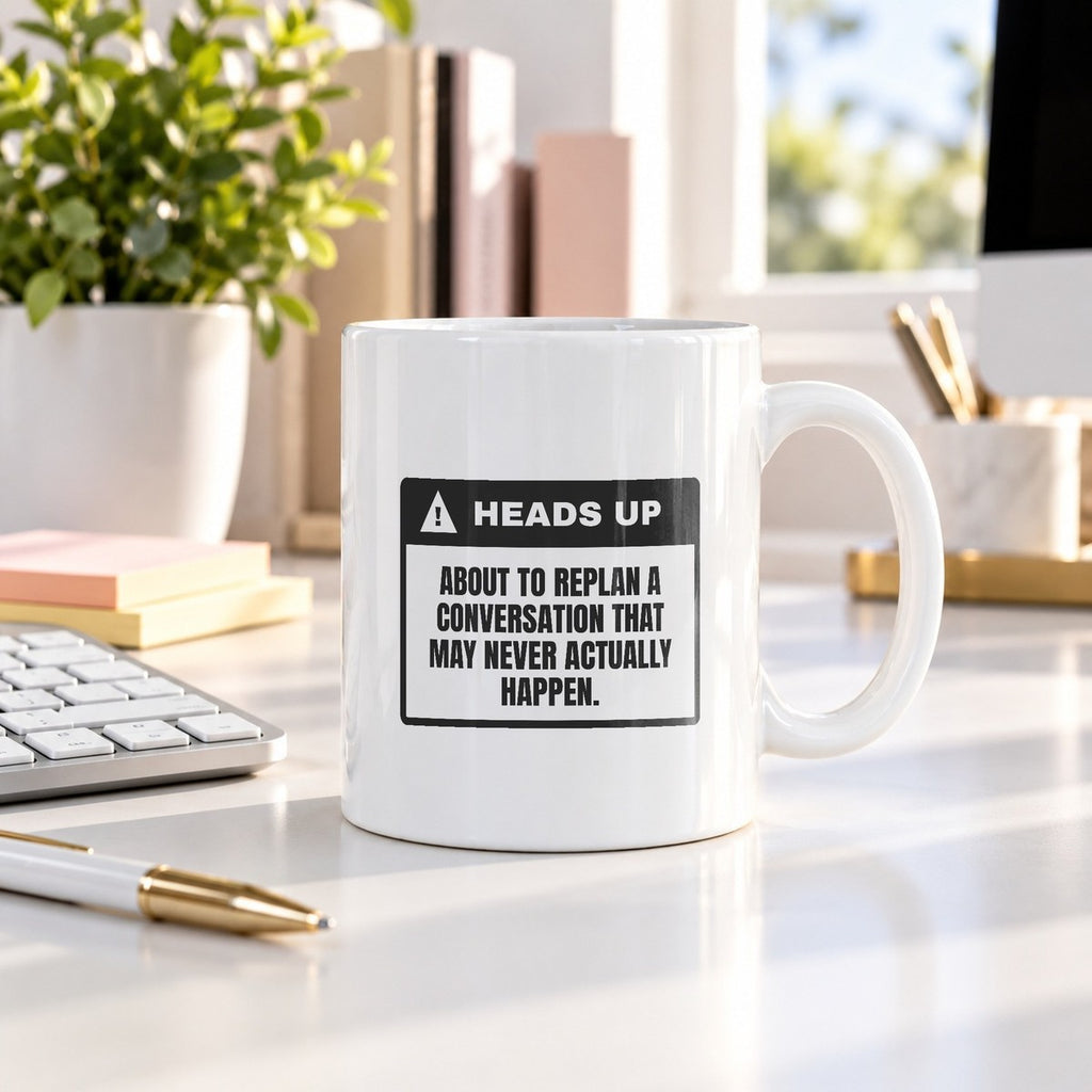 Replanning Tomorrow Heads Up Coffee Mug For Overthinkers - photo 2