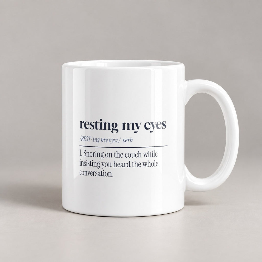 Funny Dad Nap Coffee Mug Resting My Eyes Dictionary Definition - photo 2