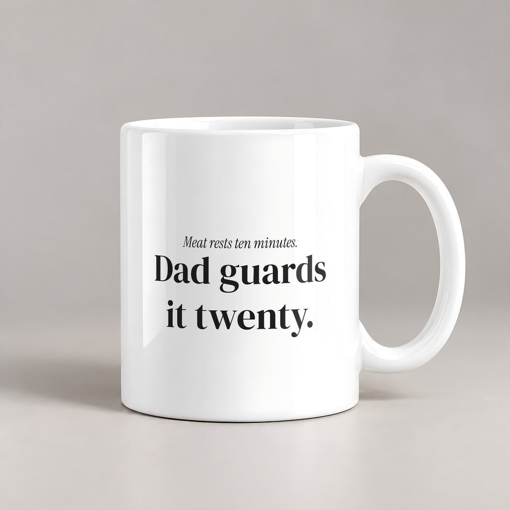 Funny Grill Dad Coffee Mug Meat Rests Ten Minutes For Dad - photo 2