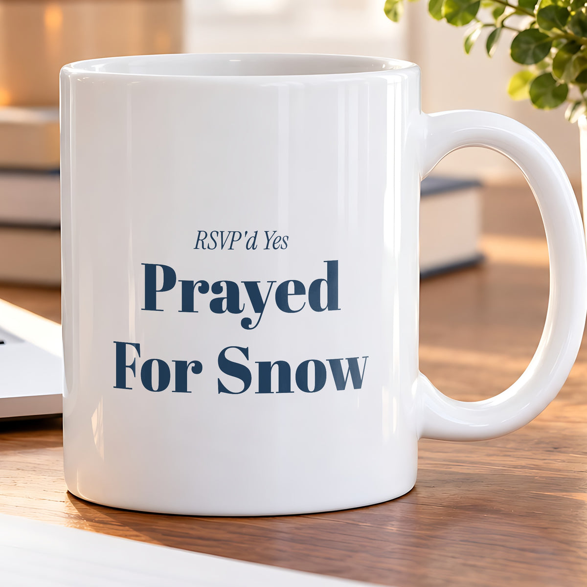 Funny Christmas Coffee Mug RSVPd Yes Prayed For Snow Introvert Party - photo 5