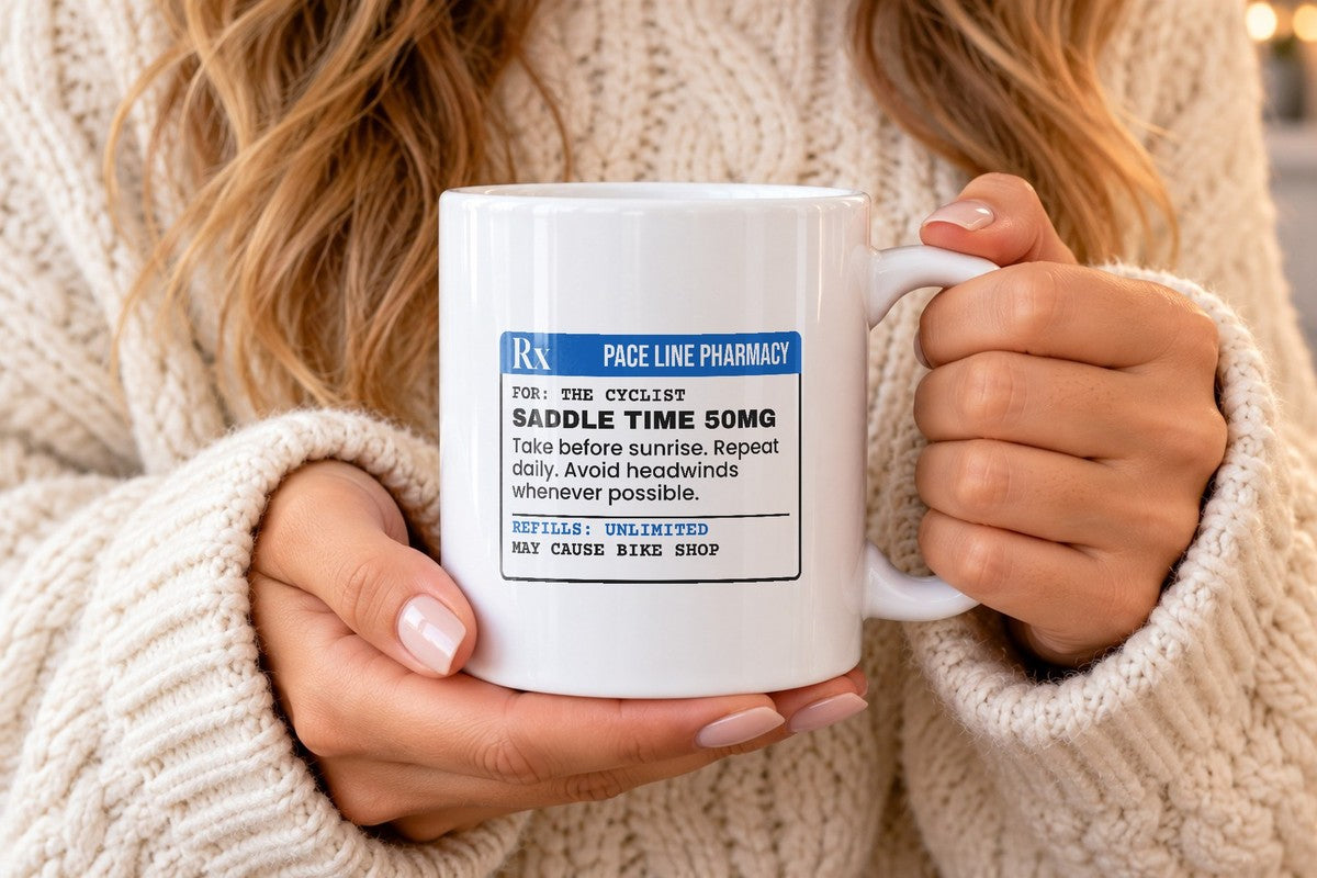 Cycling Coffee Mug Saddle Time 50mg Take Before Sunrise - photo 1
