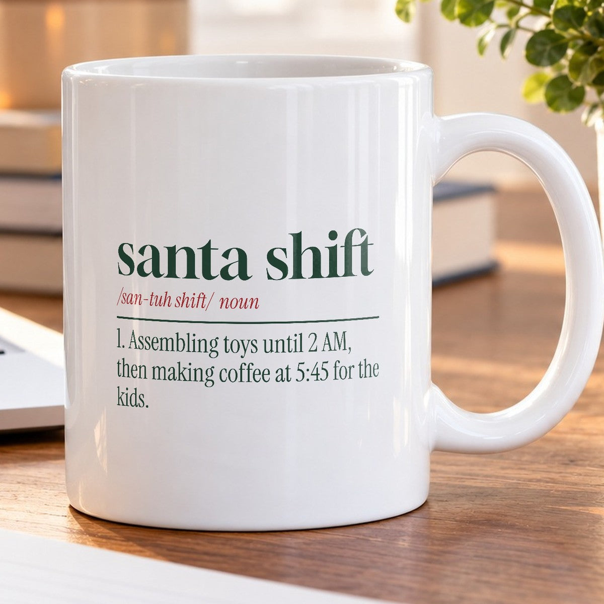 Funny Christmas Coffee Mug Santa Shift Dictionary For Parents - photo 5
