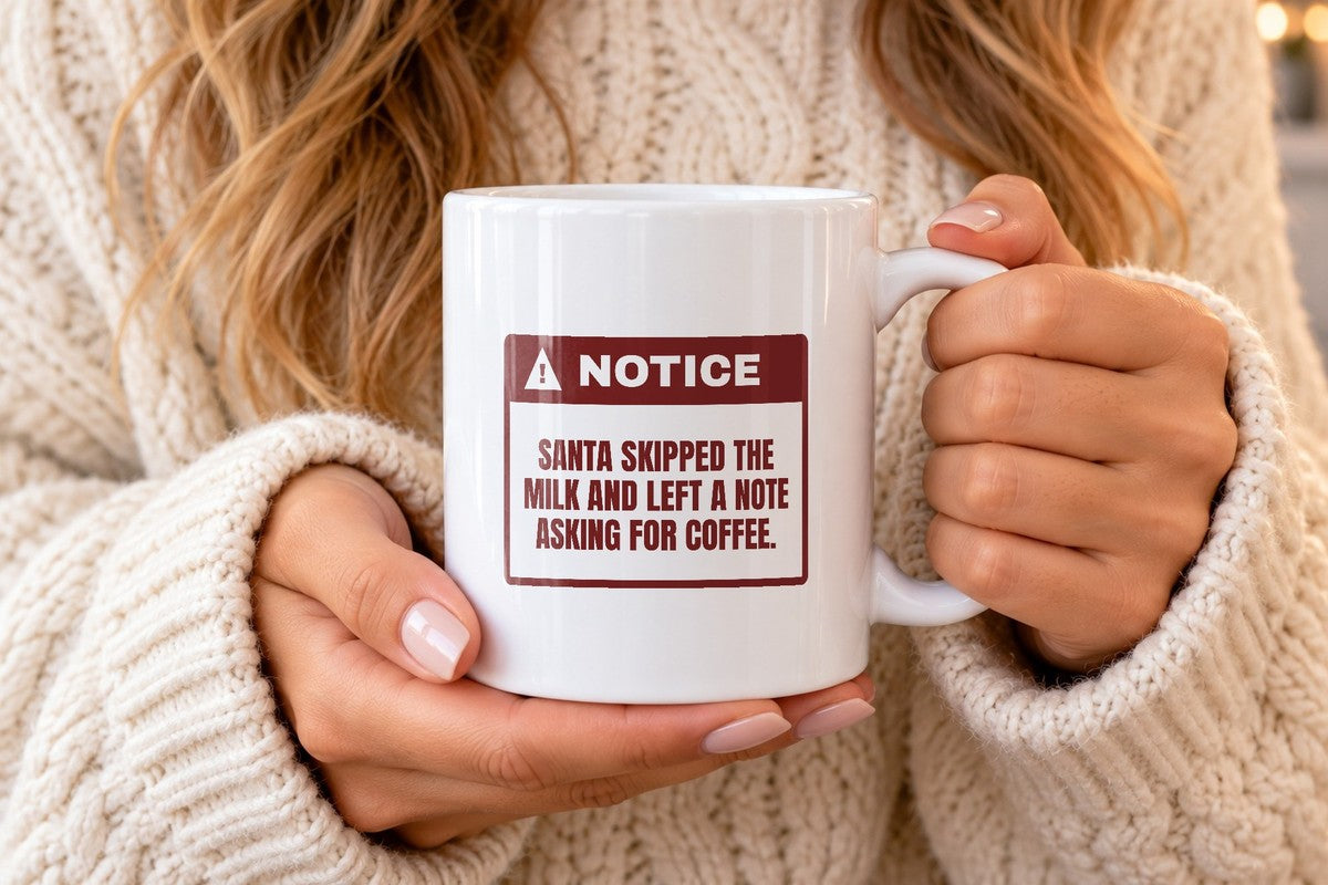 Funny Christmas Coffee Mug Santa Wants Coffee Not Milk - photo 1