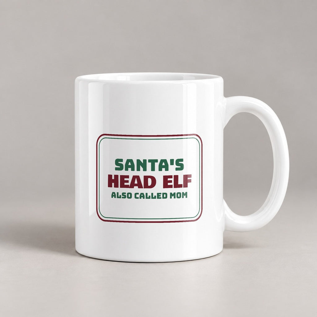 Funny Christmas Coffee Mug Santa's Head Elf Also Called Mom For Mothers - photo 1