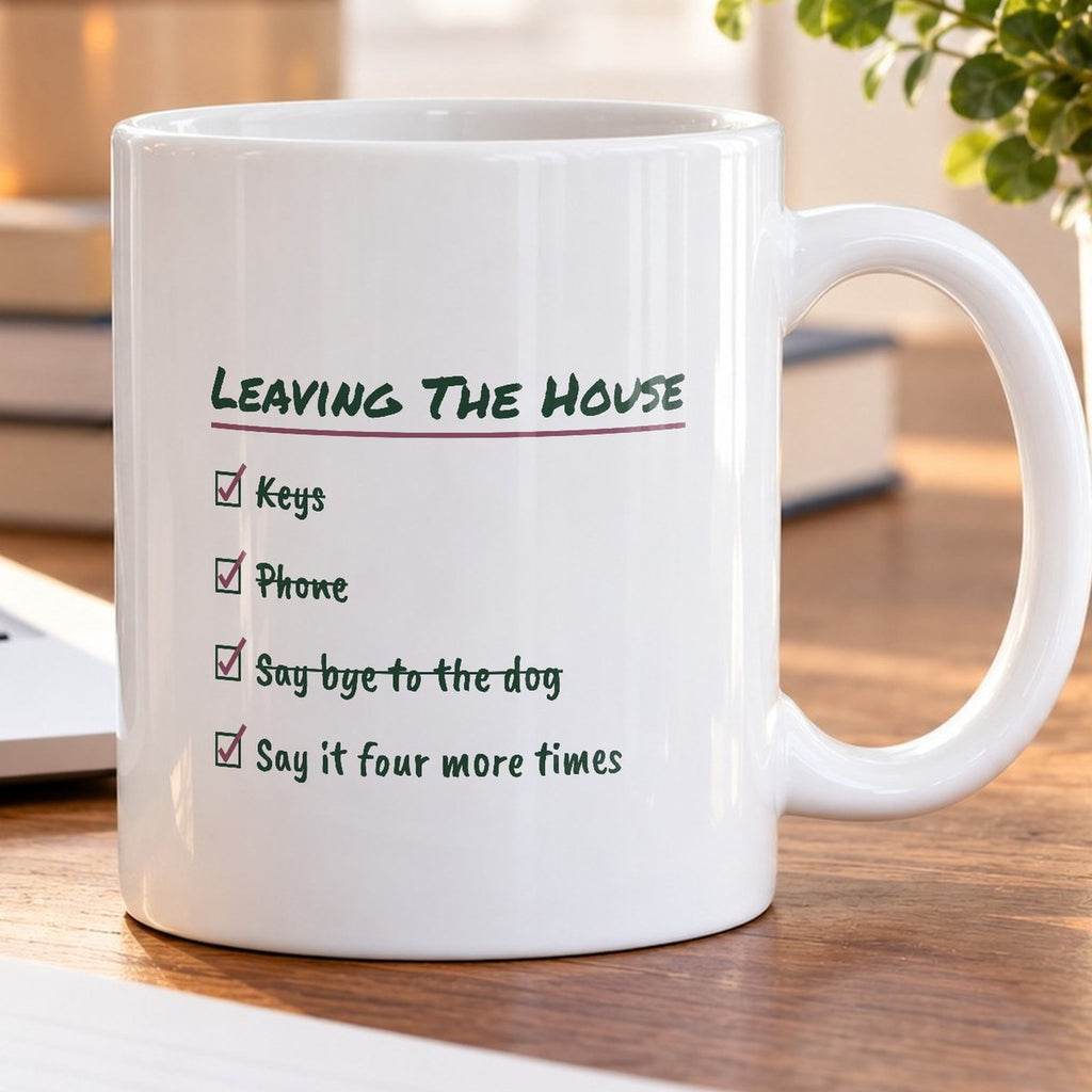 Funny Dog Mom Coffee Mug Leaving The House Checklist - photo 5