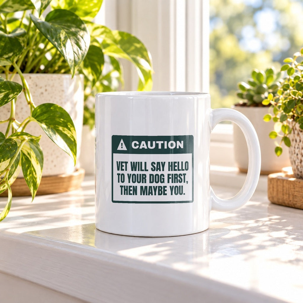 Funny Veterinarian Coffee Mug Says Hi To The Dog Then Maybe You - photo 2