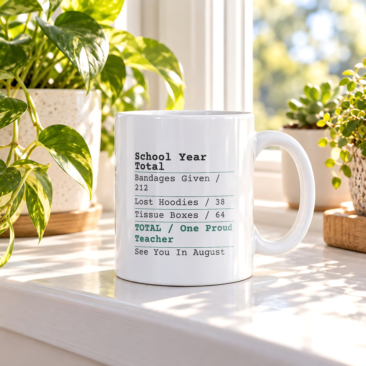 Funny Teacher Coffee Mug School Year Receipt One Proud Teacher - photo 2
