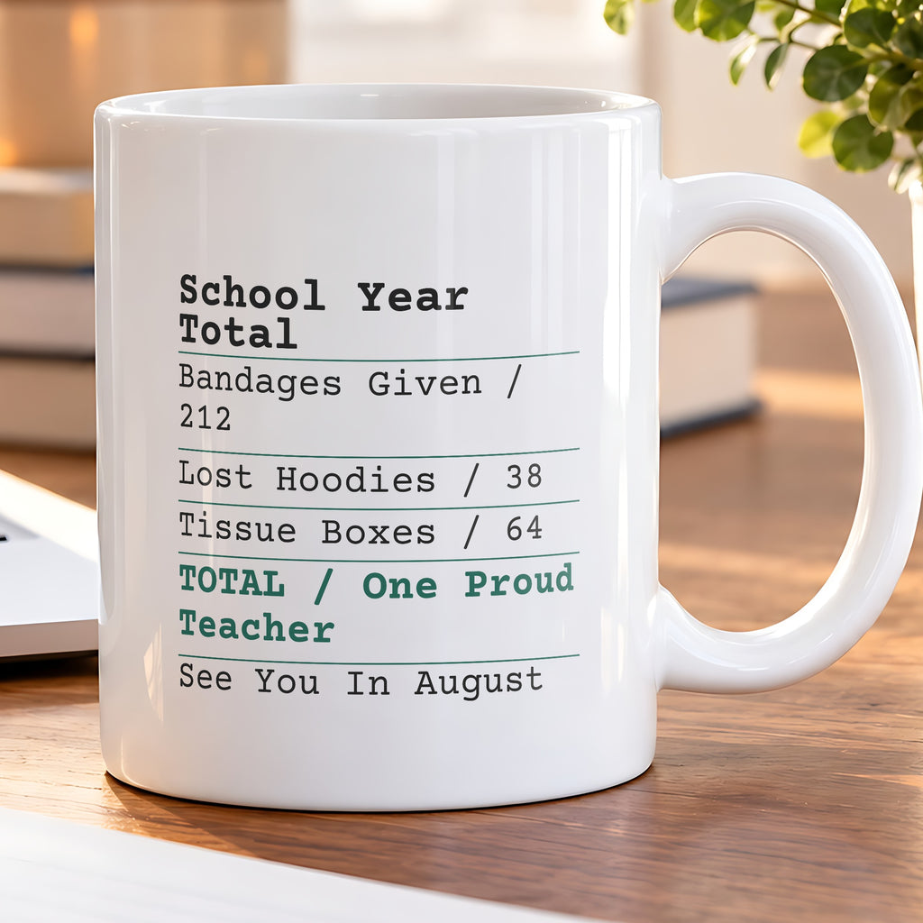 Funny Teacher Coffee Mug School Year Receipt One Proud Teacher - photo 5