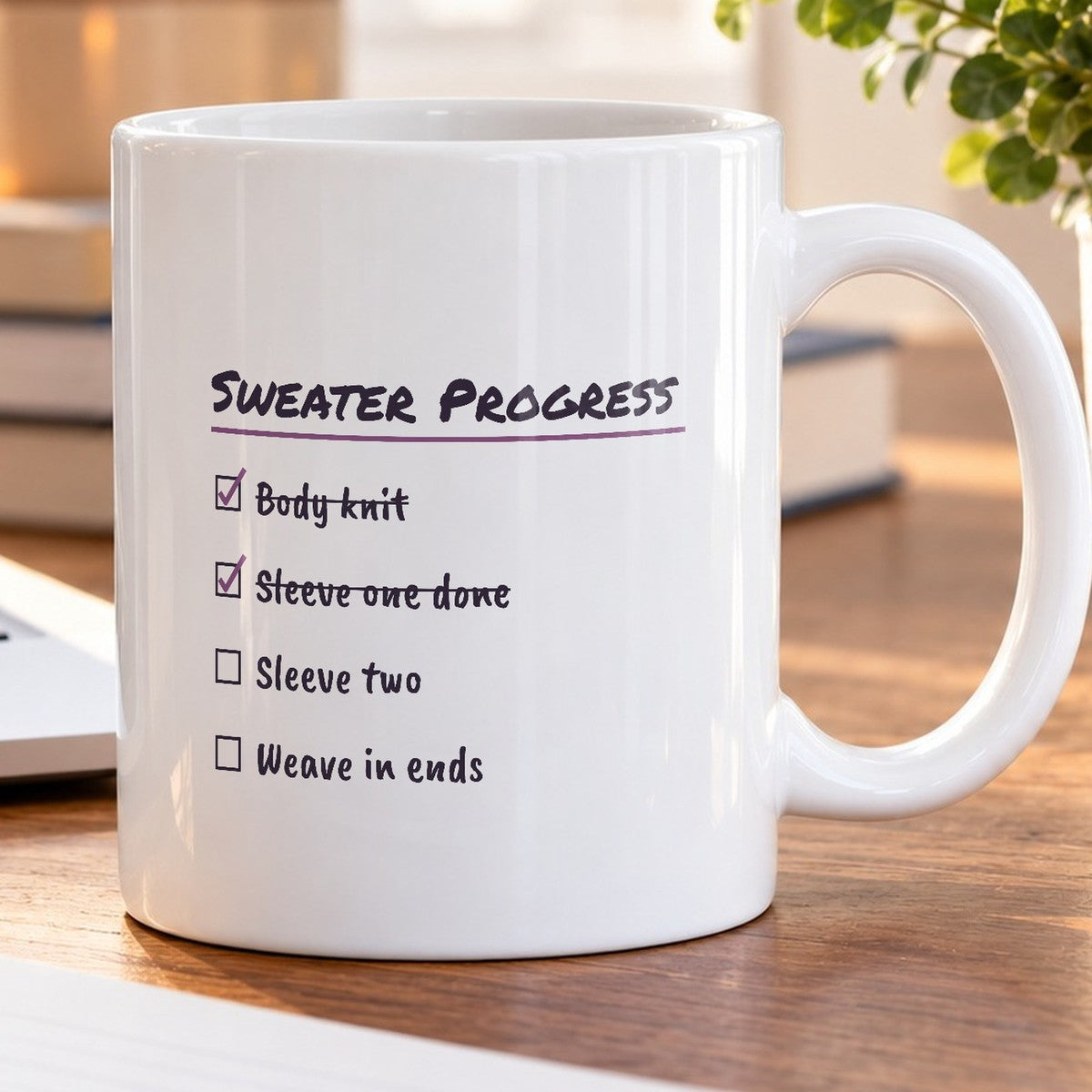 Funny Knitting Mug Second Sleeve Starting Any Year Now Checklist - photo 5