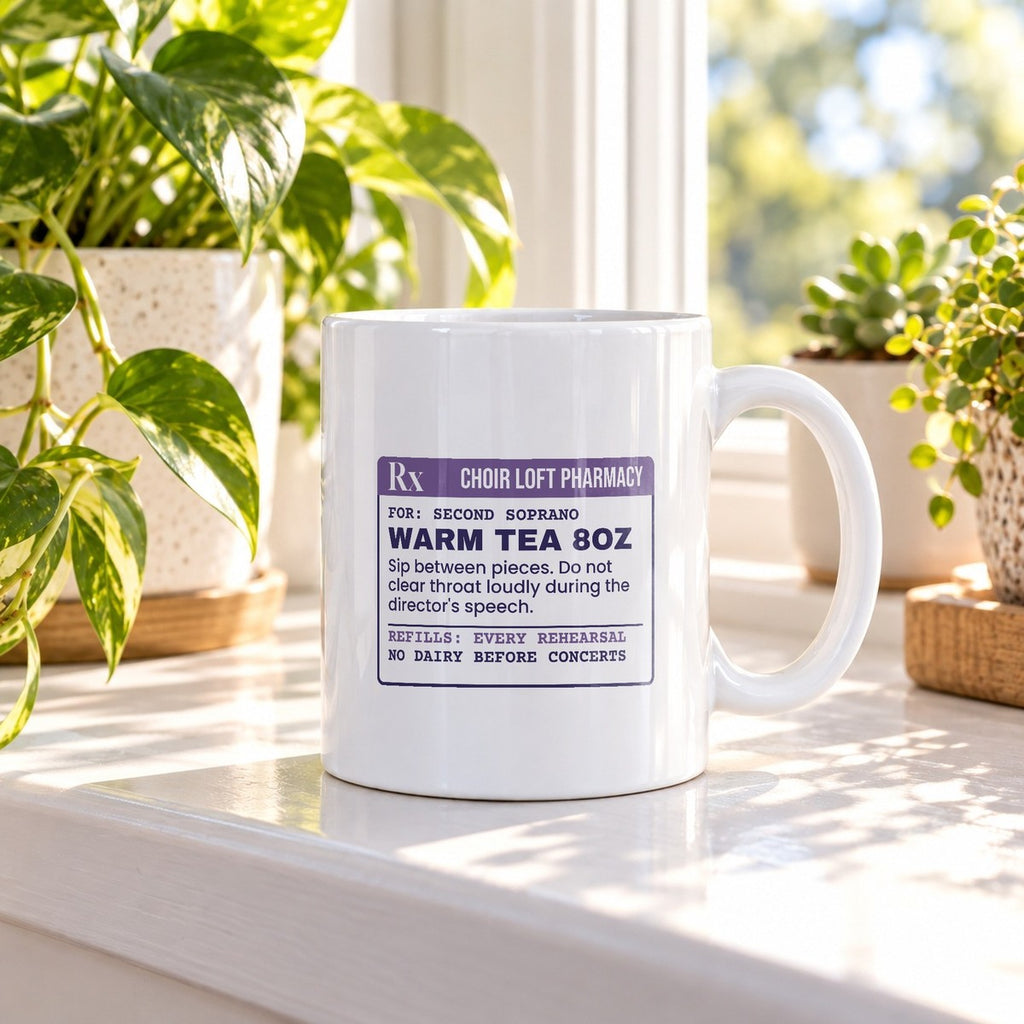 Funny Choir Coffee Mug Warm Tea Prescription Label For Sopranos - photo 3