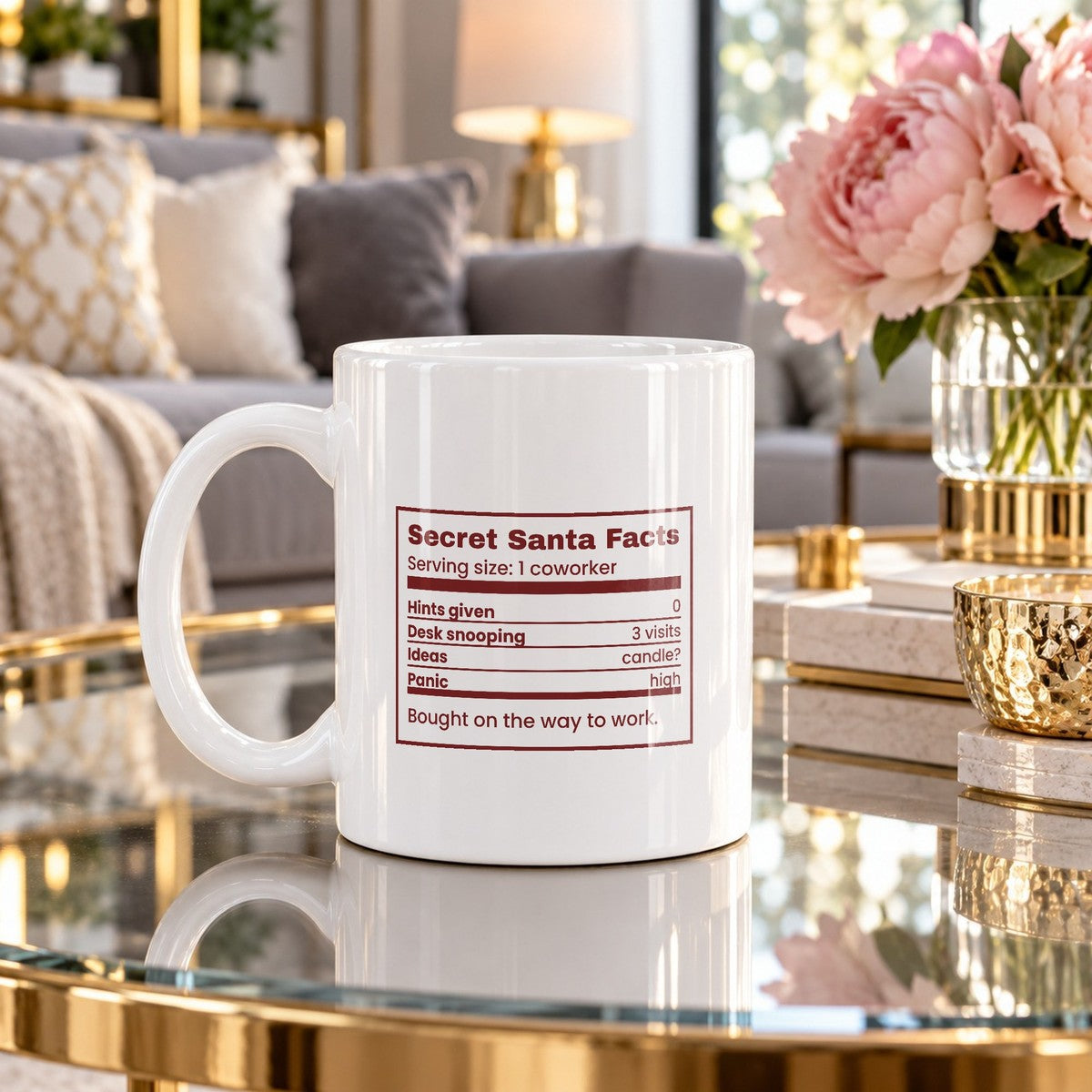 Funny Christmas Coworker Coffee Mug Secret Santa Facts Label - photo 4