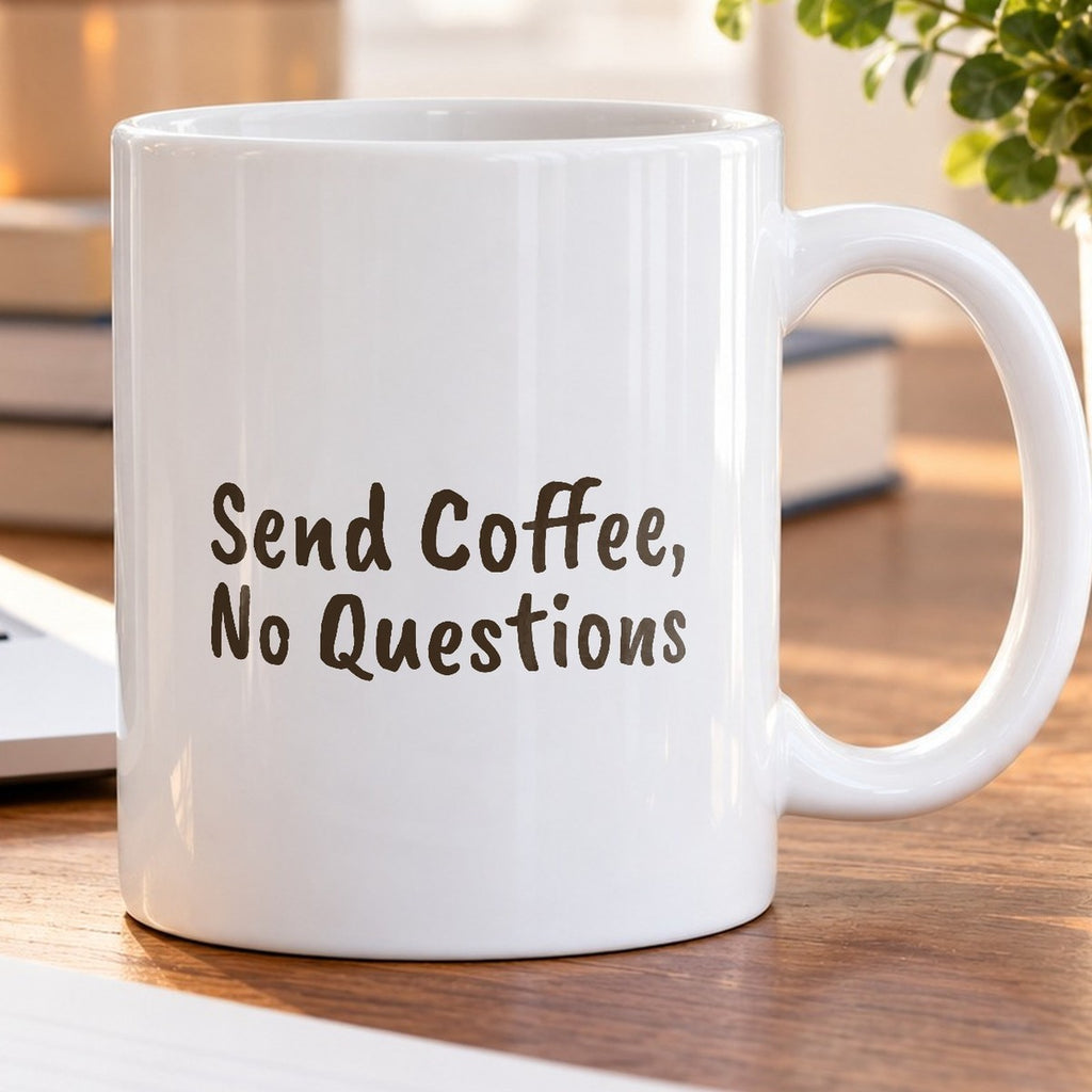 Funny Coffee Mug Send Coffee No Questions For Coffee Lovers - photo 5