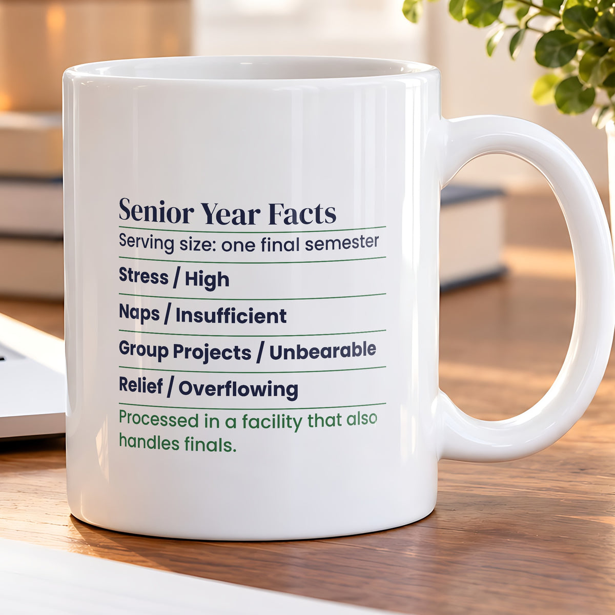 Funny Graduate Coffee Mug Senior Year Facts For College Grads - photo 5