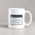 Funny Waitress Coffee Mug Heads Up Server Just Clocked Out - photo 1