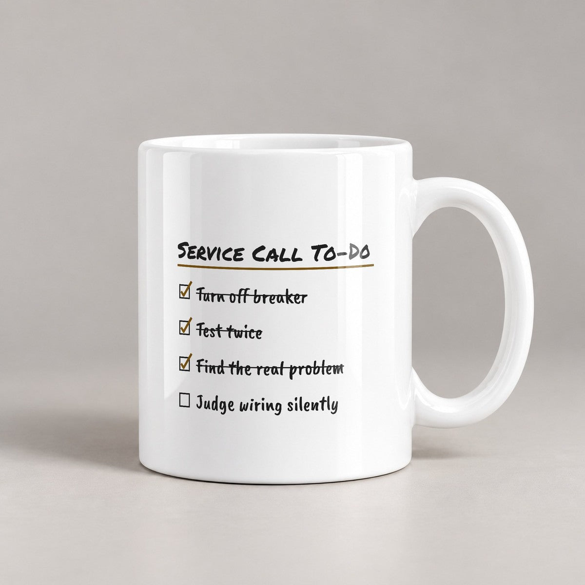 Service Call Checklist Coffee Mug For Electrician - photo 2