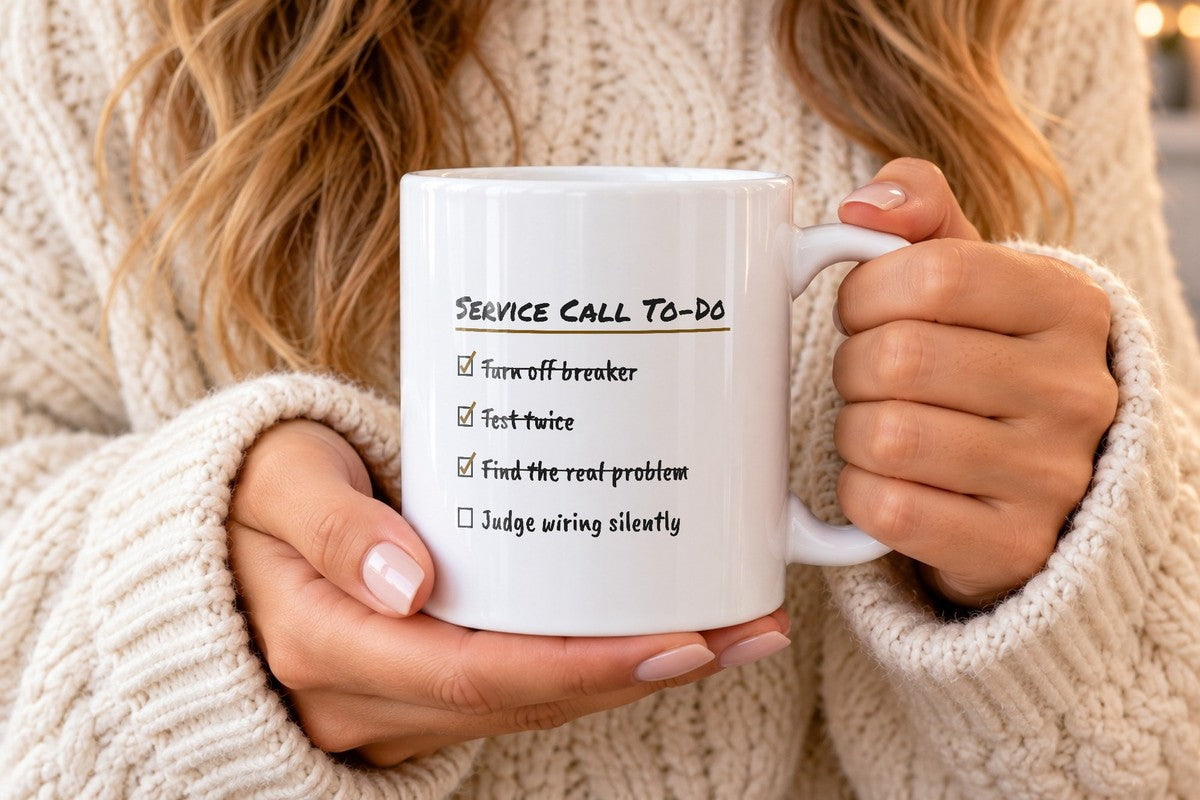 Service Call Checklist Coffee Mug For Electrician - photo 3