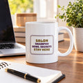 Funny Hairstylist Coffee Mug Shampoo Bowl Secrets Stay Here Sign - photo 1