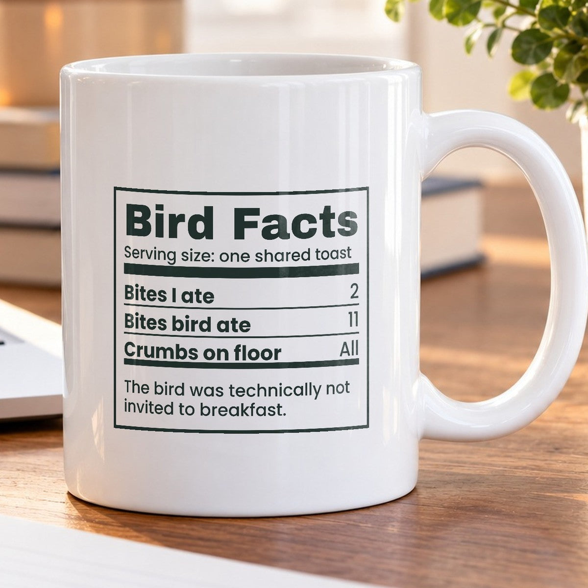 Funny Bird Owner Coffee Mug Bird Facts Nutrition Label Shared Toast - photo 5