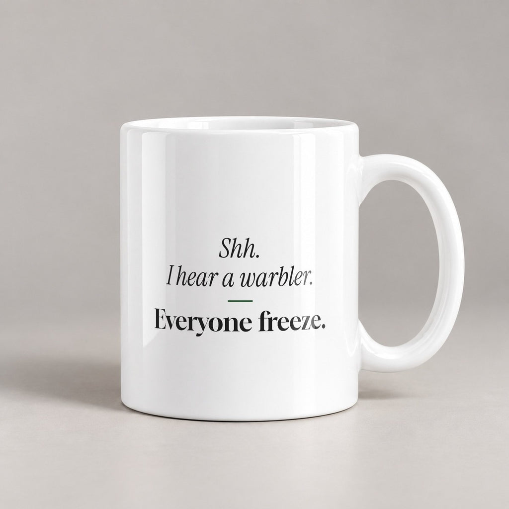 Birdwatching Coffee Mug Shh I Hear Warbler - photo 2