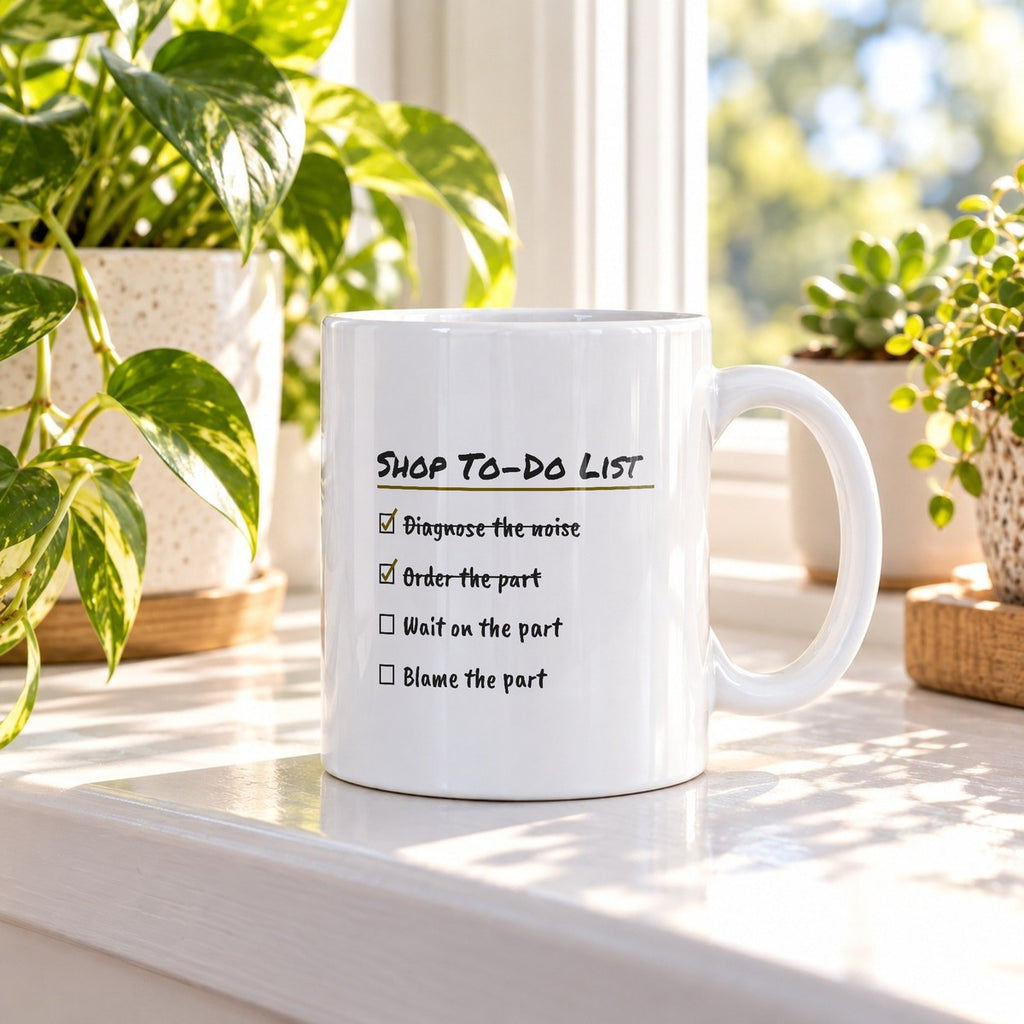 Mechanic Coffee Mug Shop To-Do List Blame The Part - photo 3