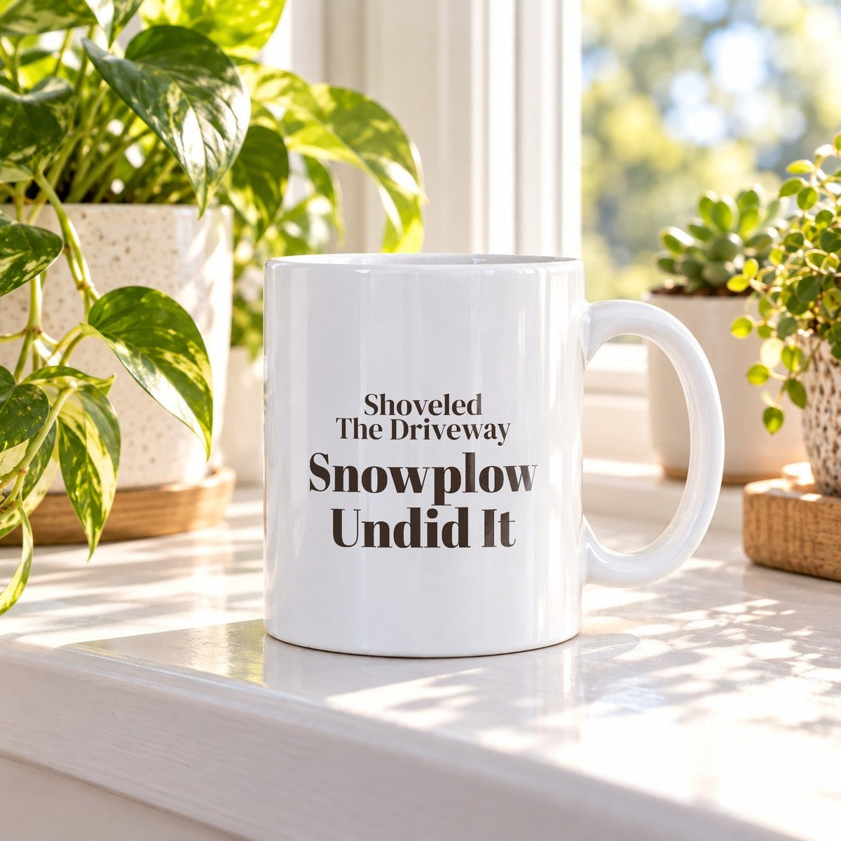 Funny Winter Coffee Mug Shoveled The Driveway Snowplow Undid It - photo 2
