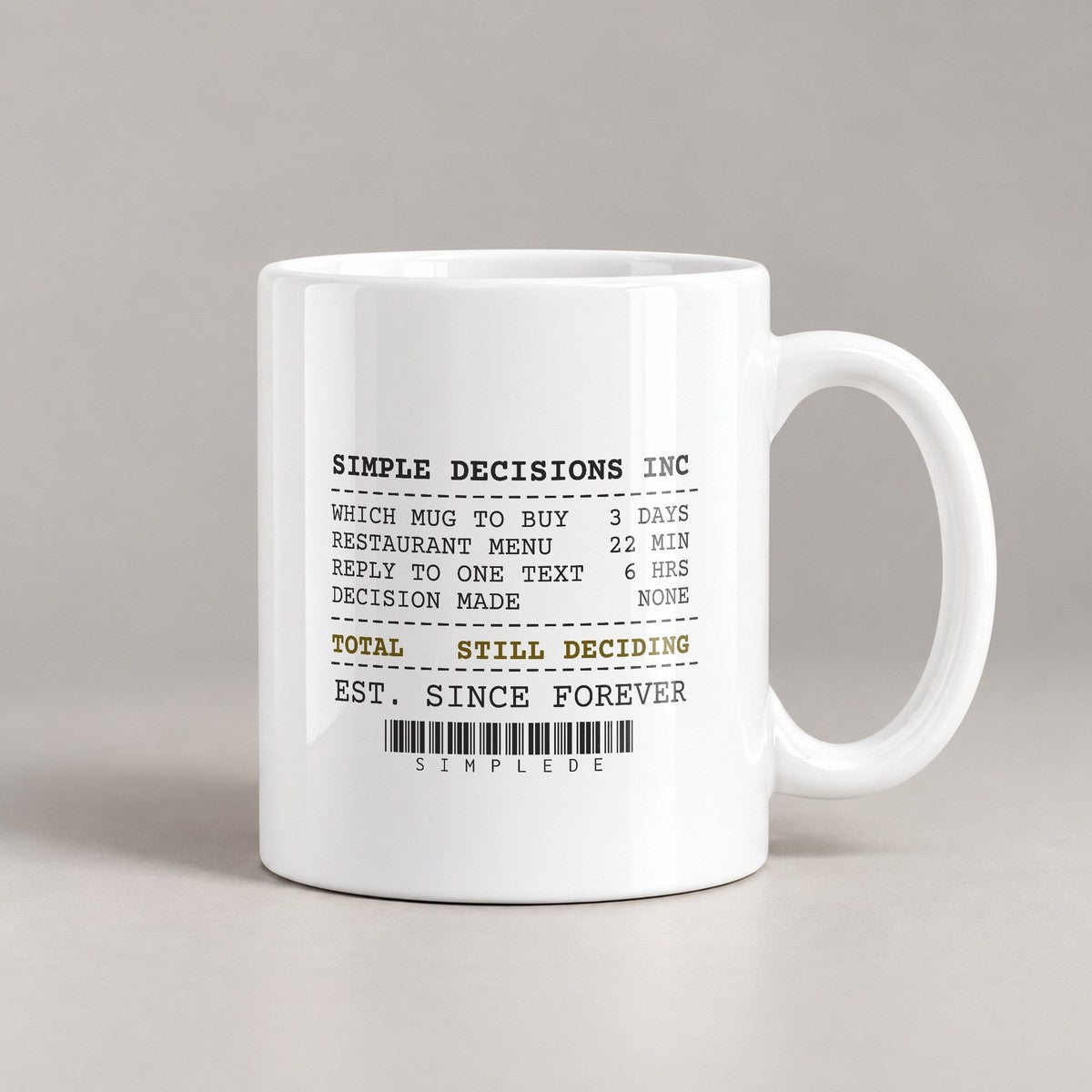 Funny Coffee Mug Simple Decisions Took Forever - photo 3