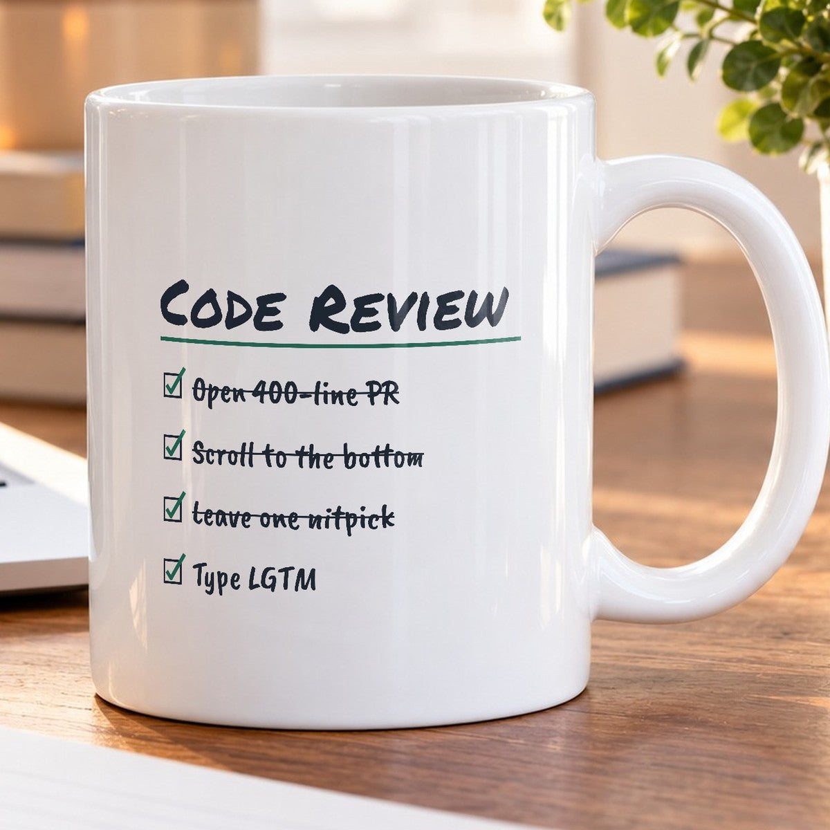 Funny Software Developer Coffee Mug Code Review Checklist - photo 5