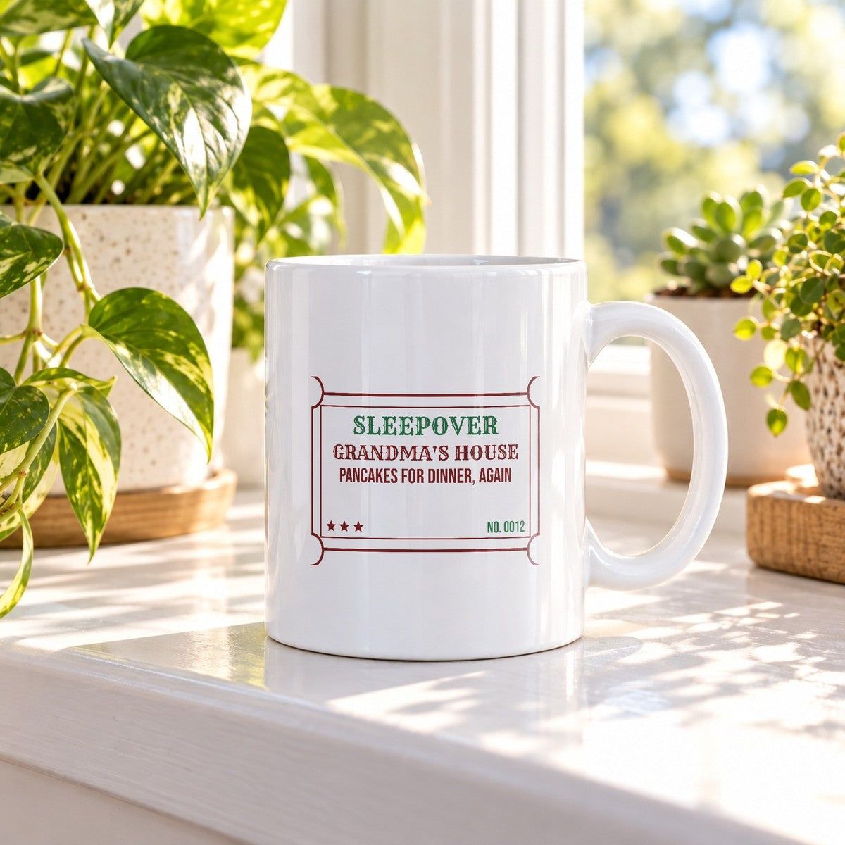 Christmas Coffee Mug Sleepover At Grandma's Pancakes For Dinner - photo 3