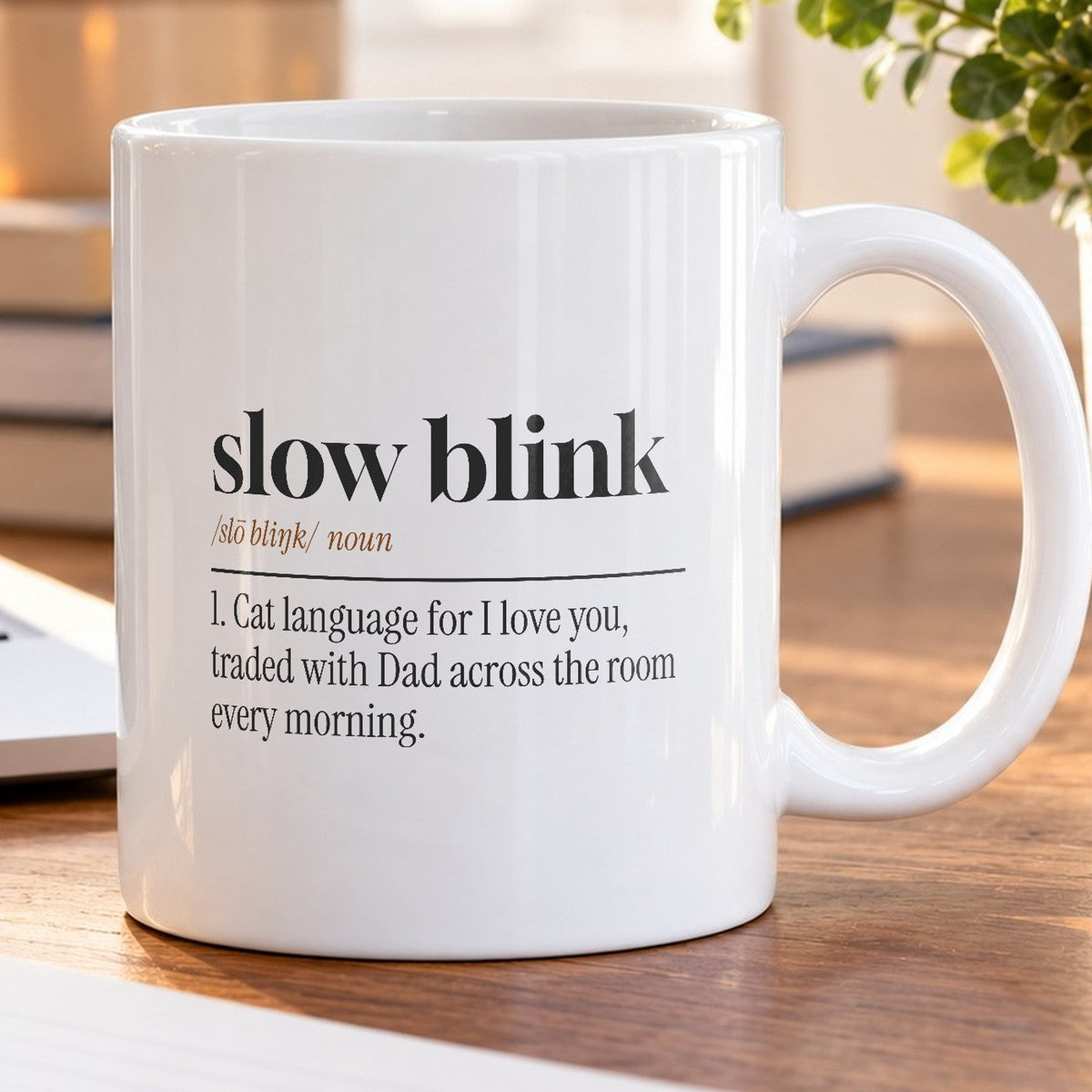 Funny Cat Dad Coffee Mug Slow Blink Dictionary Definition - photo 5