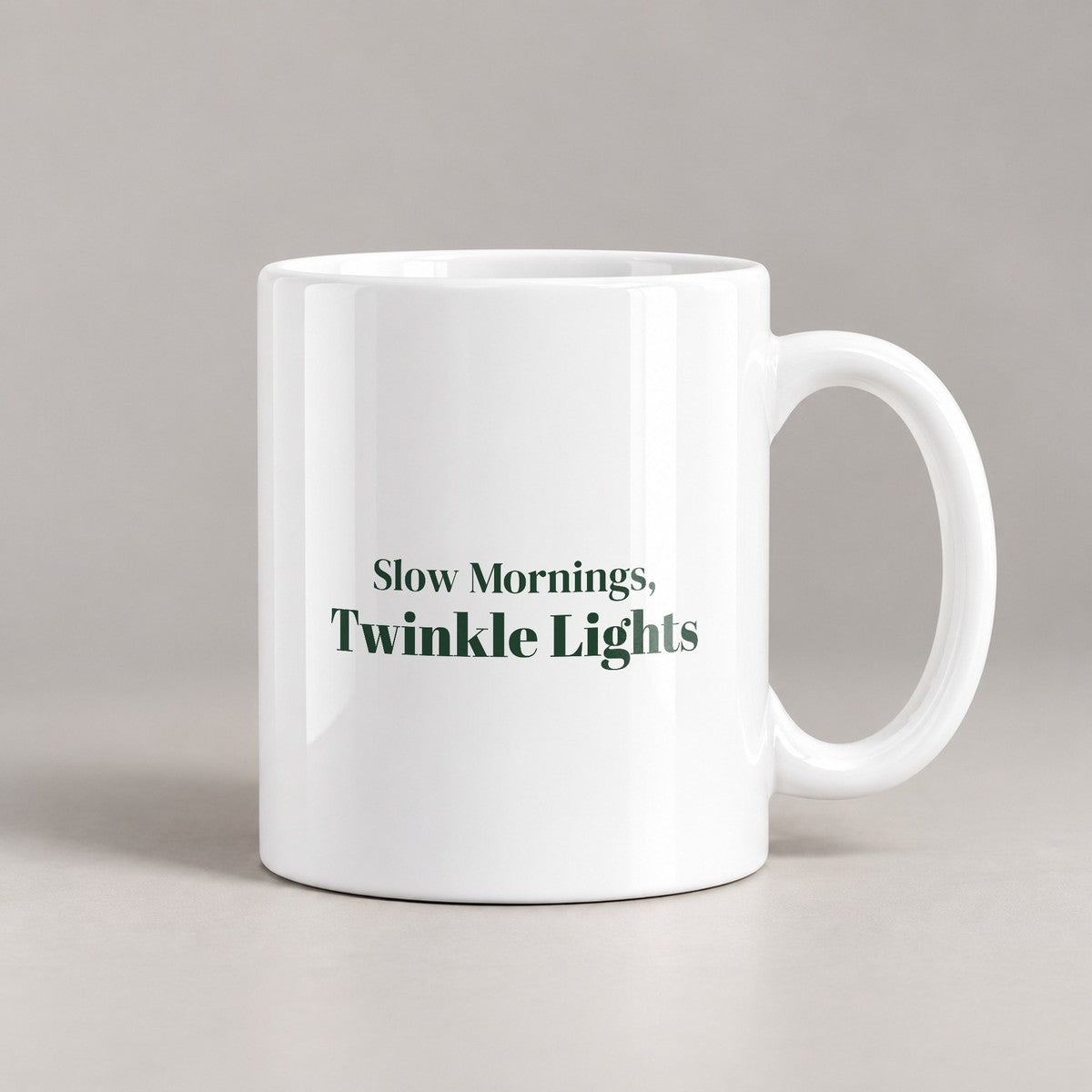 Christmas Coffee Mug Slow Mornings Twinkle Lights Cozy Mug - photo 1