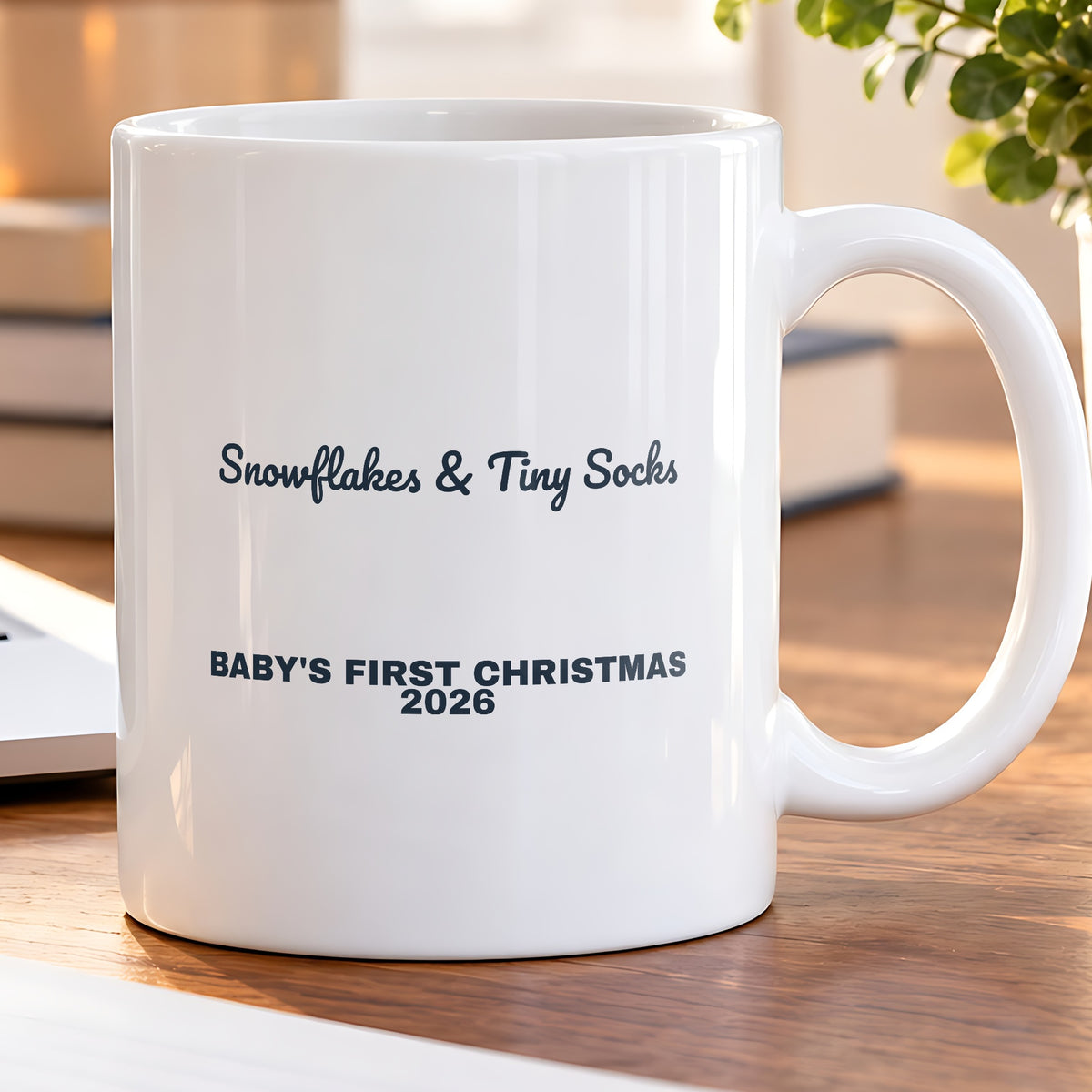 Baby's First Christmas Coffee Mug 2026 Snowflakes And Tiny Socks - photo 5