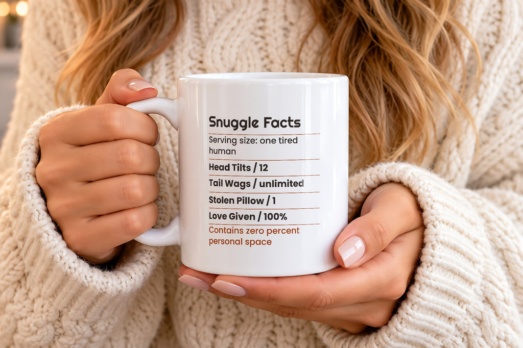 Funny Dog Coffee Mug Snuggle Facts Label For Dog Lovers - photo 4