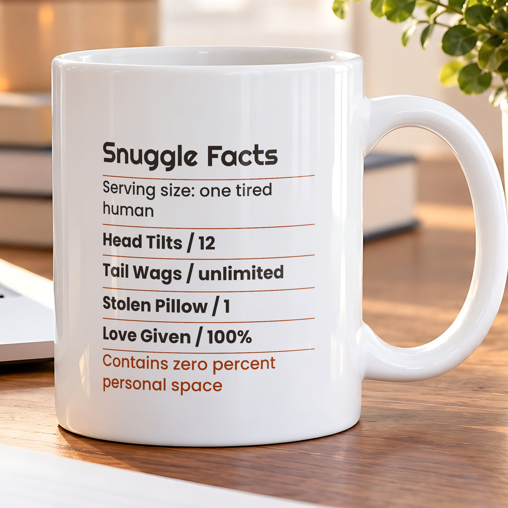 Funny Dog Coffee Mug Snuggle Facts Label For Dog Lovers - photo 5