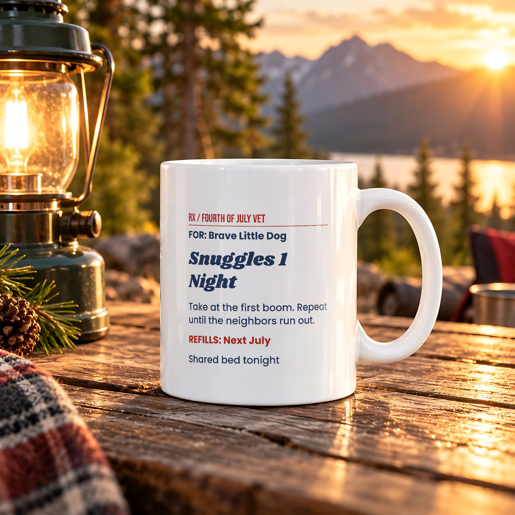 Funny Dog Fourth Of July Coffee Mug Snuggles 1 Night Prescription - photo 1