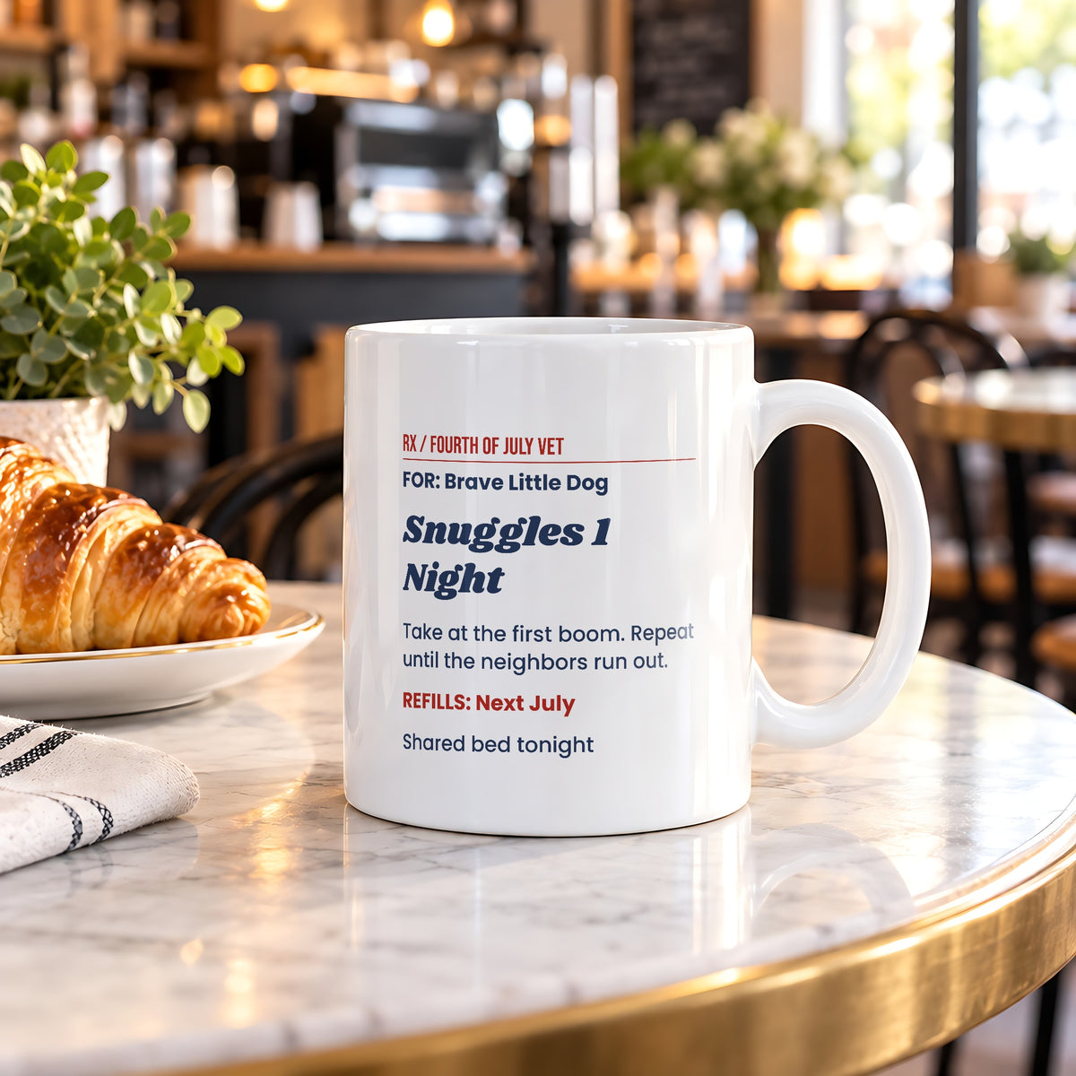 Funny Dog Fourth Of July Coffee Mug Snuggles 1 Night Prescription - photo 3