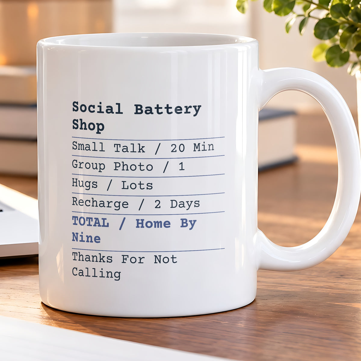 Funny Introvert Coffee Mug Social Battery Shop Receipt For Introverts - photo 5