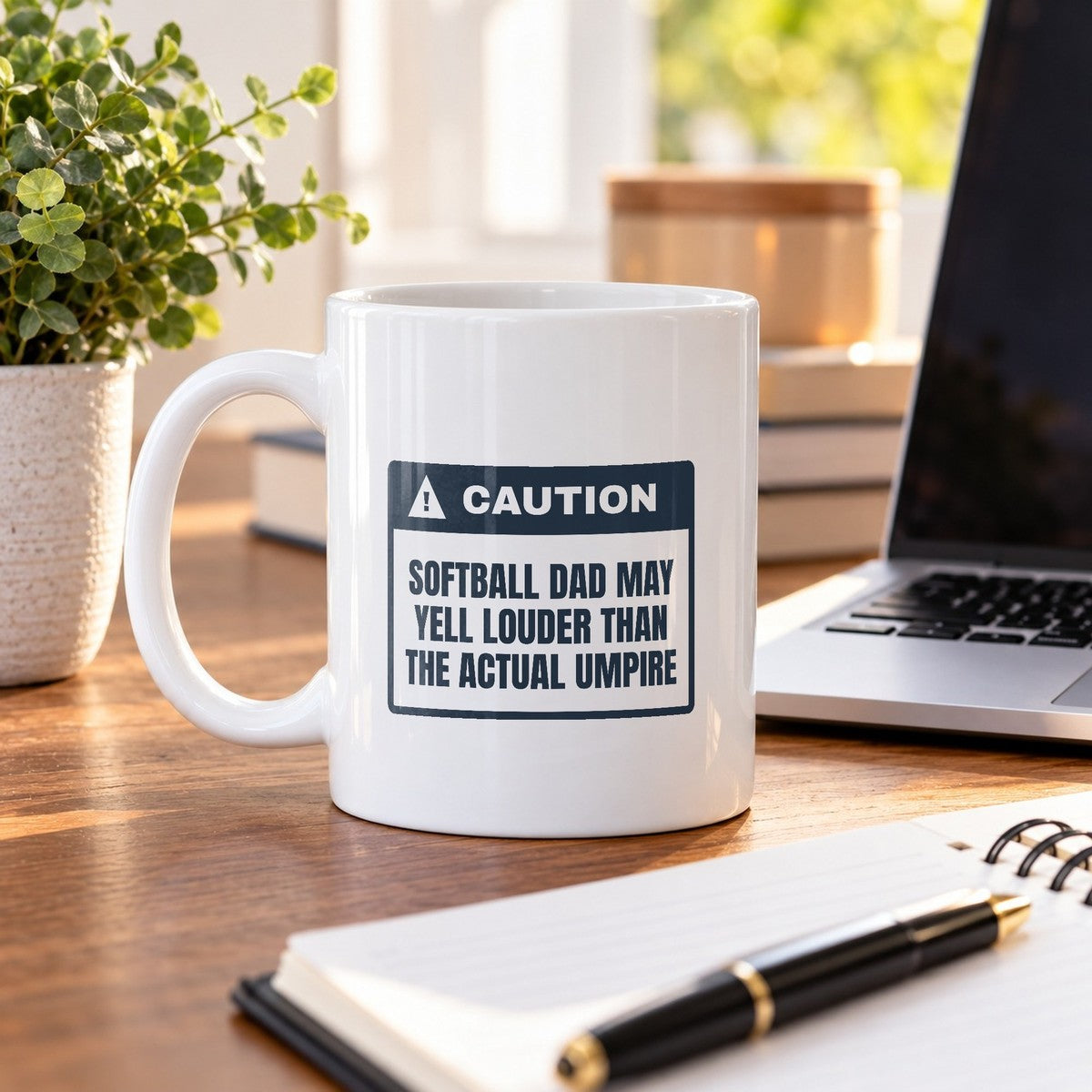 Softball Dad Caution Coffee Mug For Dad - photo 4