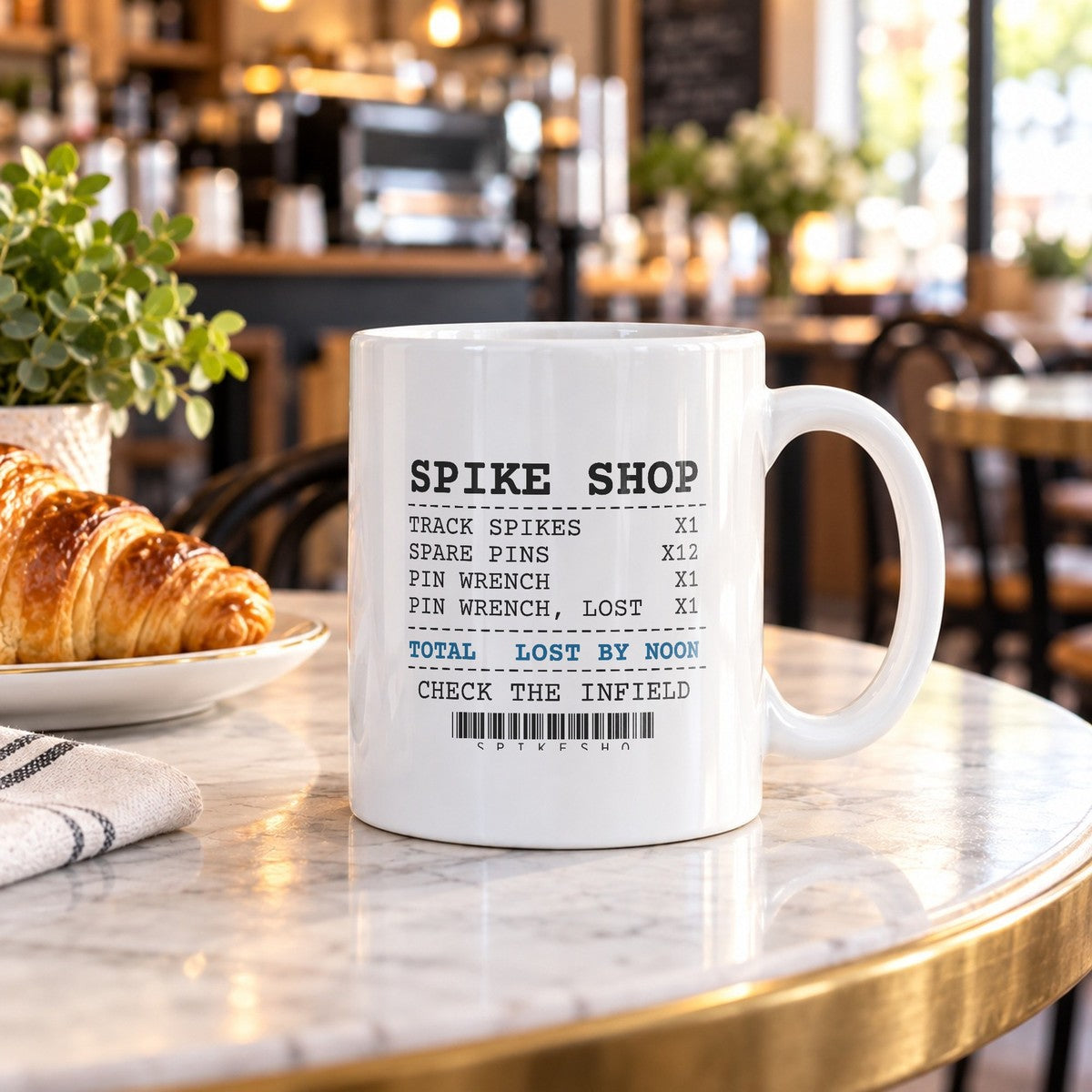 Funny Track Runner Coffee Mug Spike Shop Receipt - photo 1