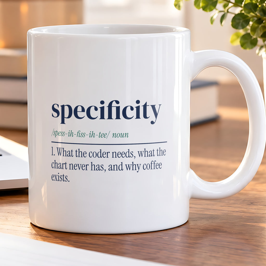 Funny Medical Coder Coffee Mug Specificity Dictionary Definition - photo 5