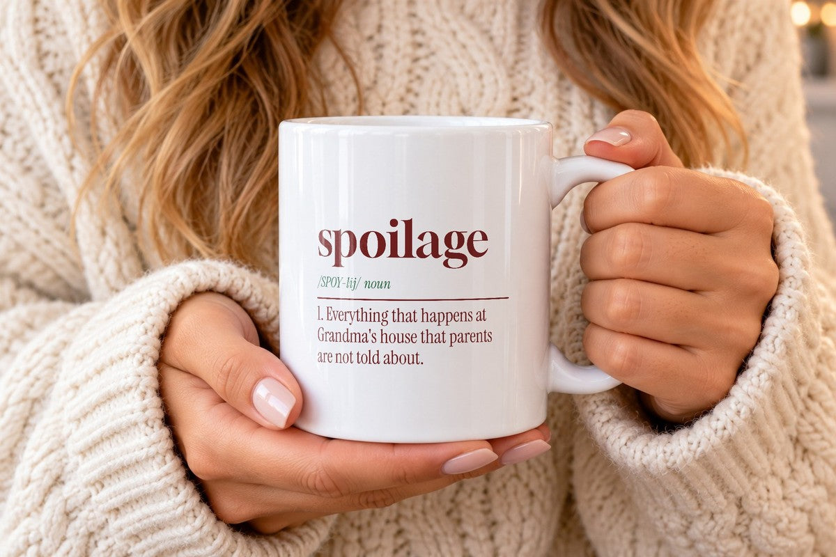 Funny Christmas Grandma Coffee Mug Spoilage Dictionary Definition - photo 1