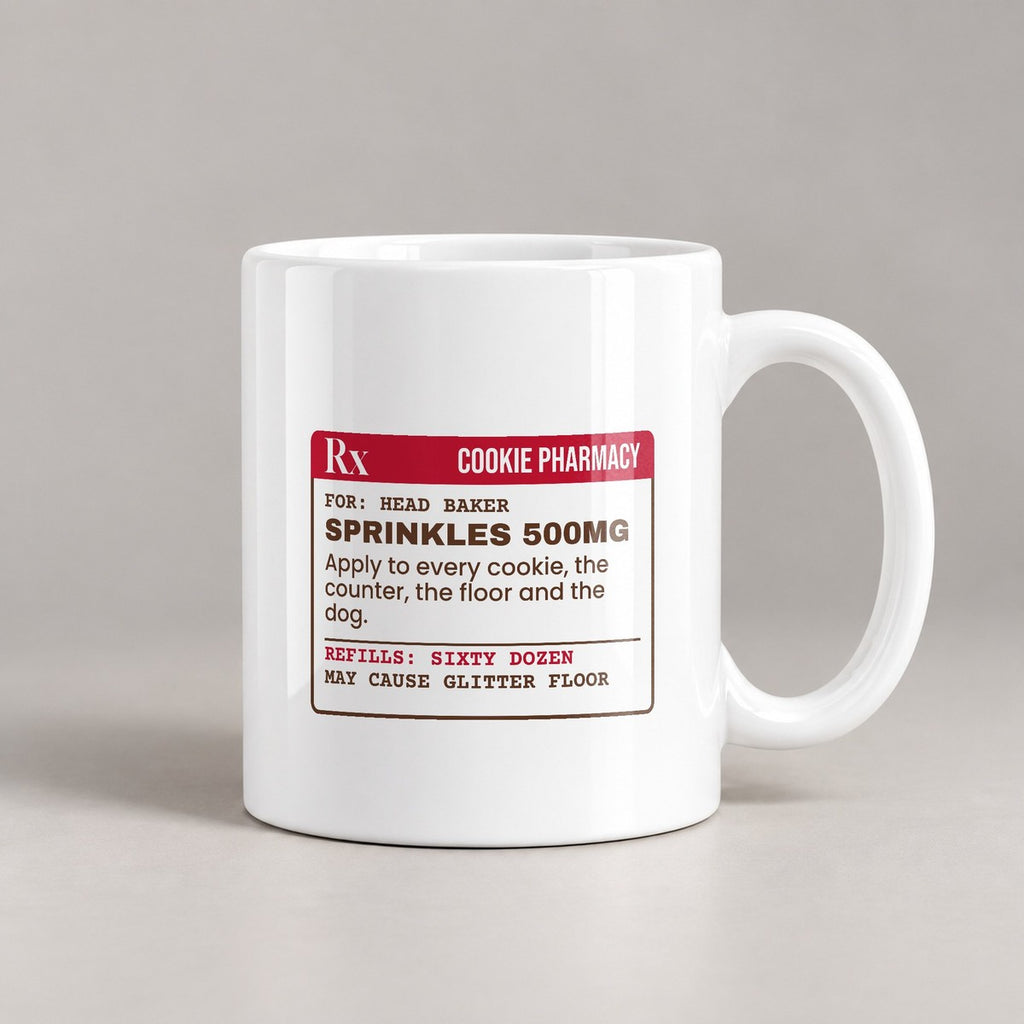 Funny Christmas Coffee Mug Sprinkles 500mg Prescription For Bakers - photo 1