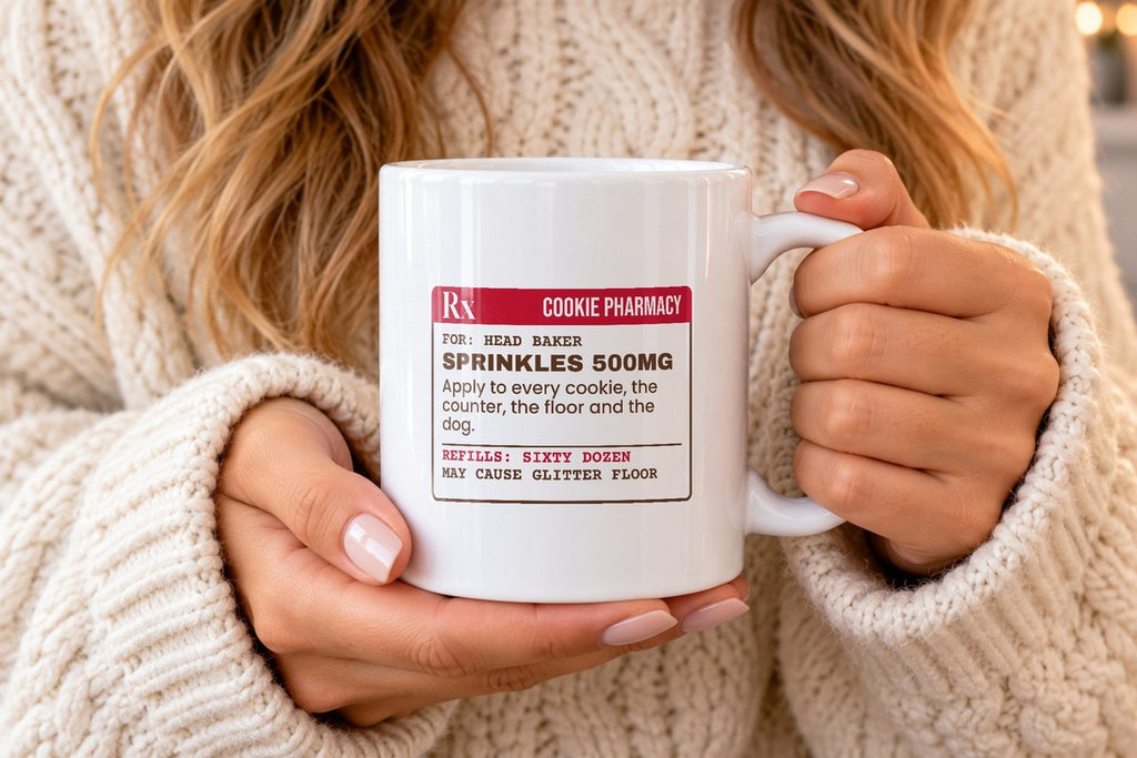 Funny Christmas Coffee Mug Sprinkles 500mg Prescription For Bakers - photo 2
