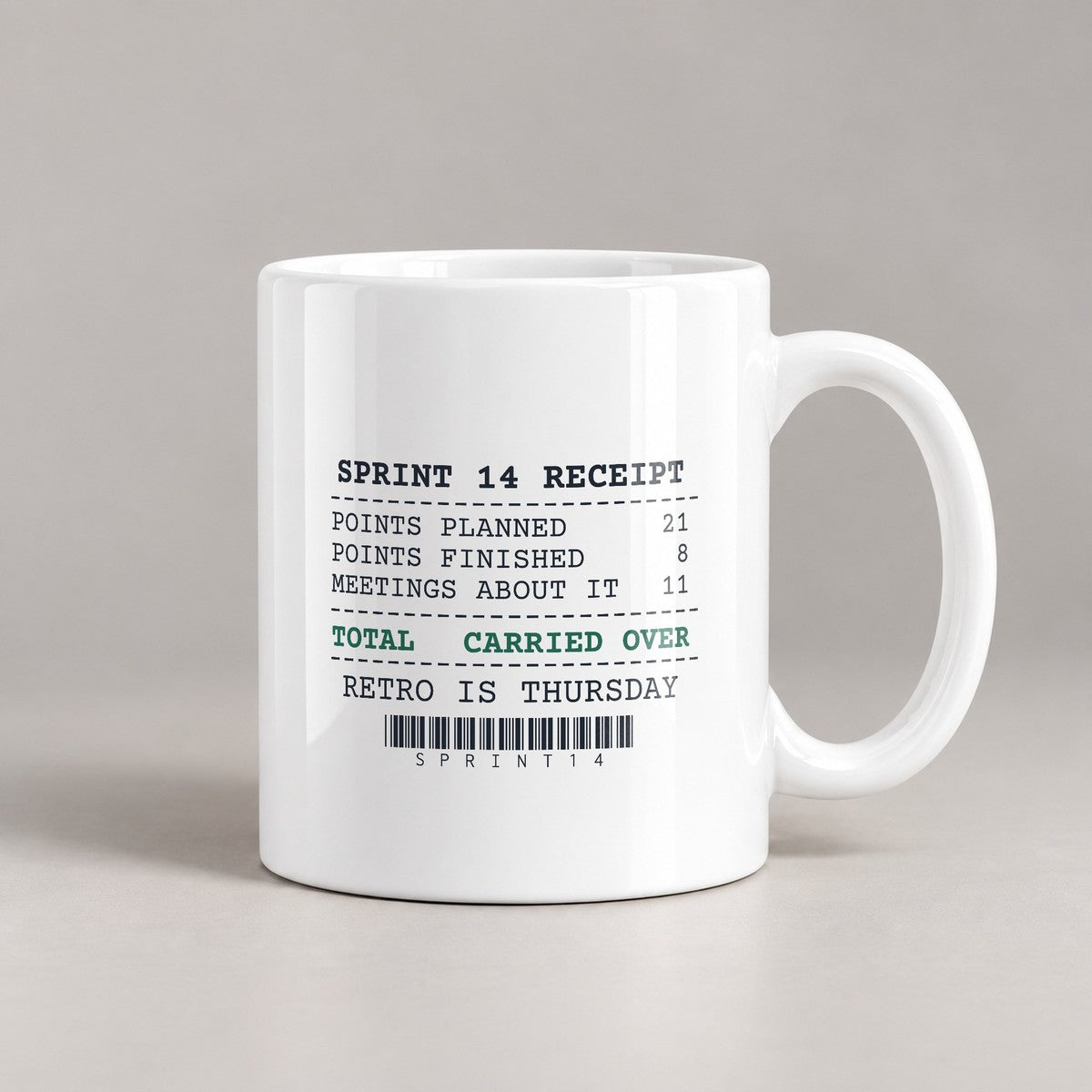 Funny Software Developer Coffee Mug Sprint Points Receipt - photo 2