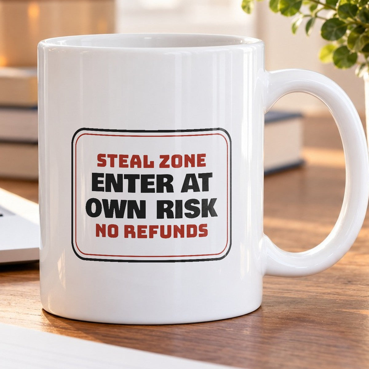 White Elephant Coffee Mug Steal Zone No Refunds - photo 5