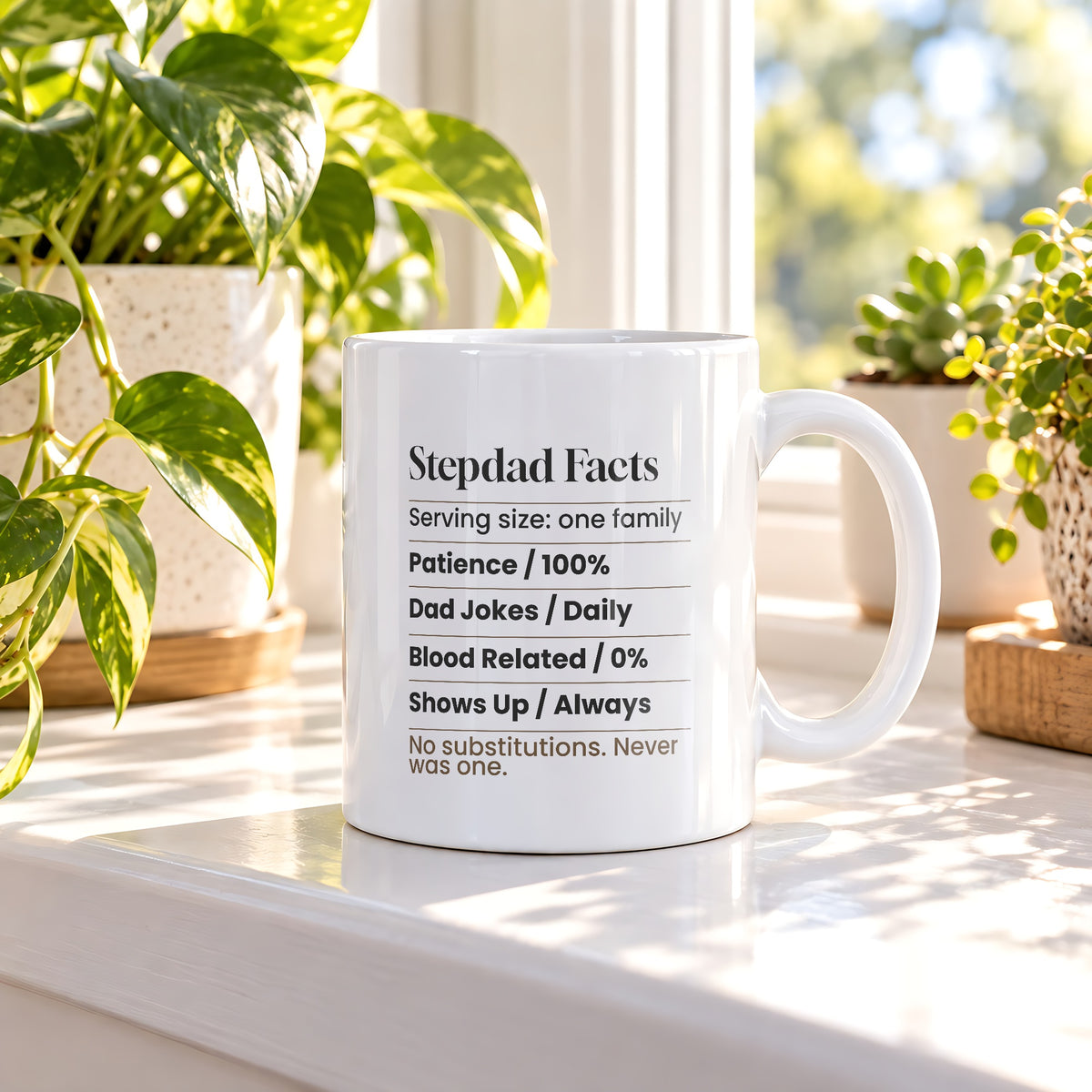 Stepdad Facts Coffee Mug Funny Nutrition Label For Dads - photo 2