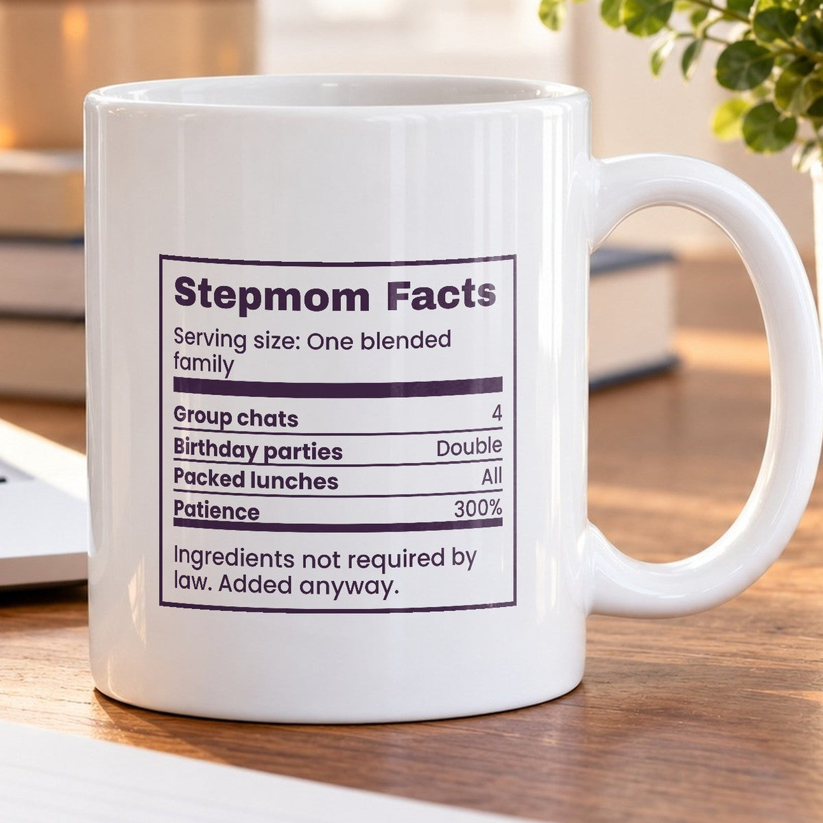Funny Bonus Mom Coffee Mug Stepmom Facts Nutrition Label For Stepmothers - photo 5