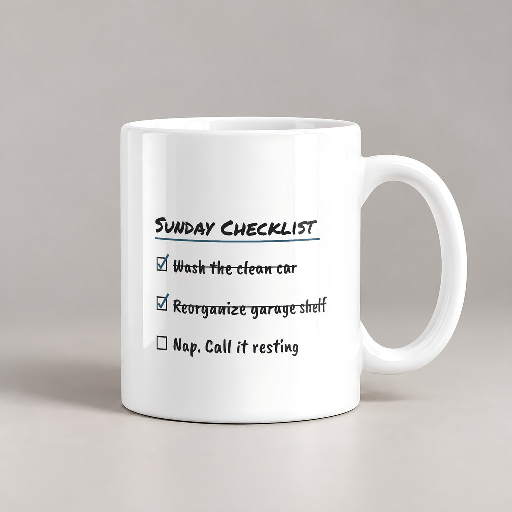 Funny Dad Coffee Mug Sunday Checklist Nap For Dad Fathers - photo 2