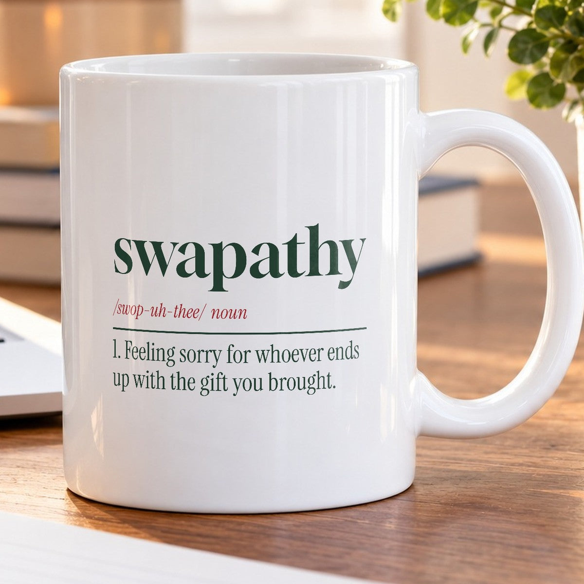 Funny White Elephant Coffee Mug Swapathy Definition - photo 5